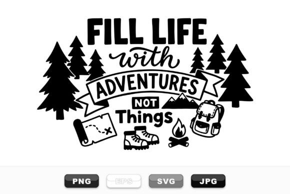 Adventure Life Outdoor Quote Art