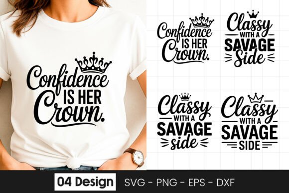 Confidence is Her Crown Women Quotes SVG Review