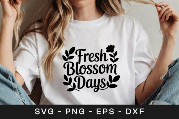 Fresh Blossom Days Floral SVG PNG