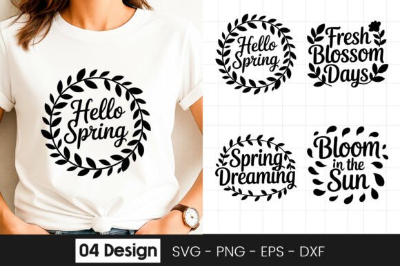 Hello Spring Floral Inspirational SVG PN