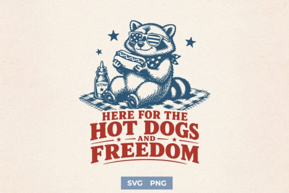 Hot Dogs and Freedom SVG - Patriotic PNG