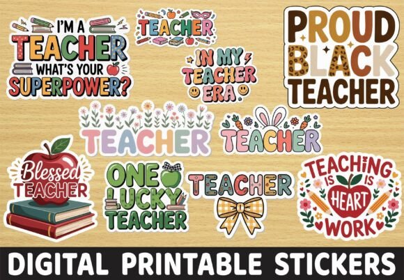 Retro Teaching Teacher Quote Stickers: A Designer's Review