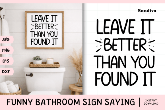 Review: Funny Bathroom Sign Saying SVG 23 for Embroidery