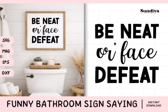 Review: Funny Bathroom Sign Saying SVG 37 for Embroidery