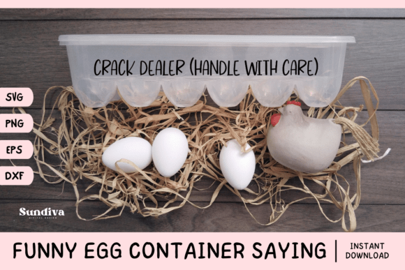 Reviewing Funny Egg Container Saying SVG 23 for Embroidery